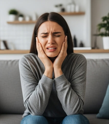 Women image in tooth pain - Emergency dentist Deal